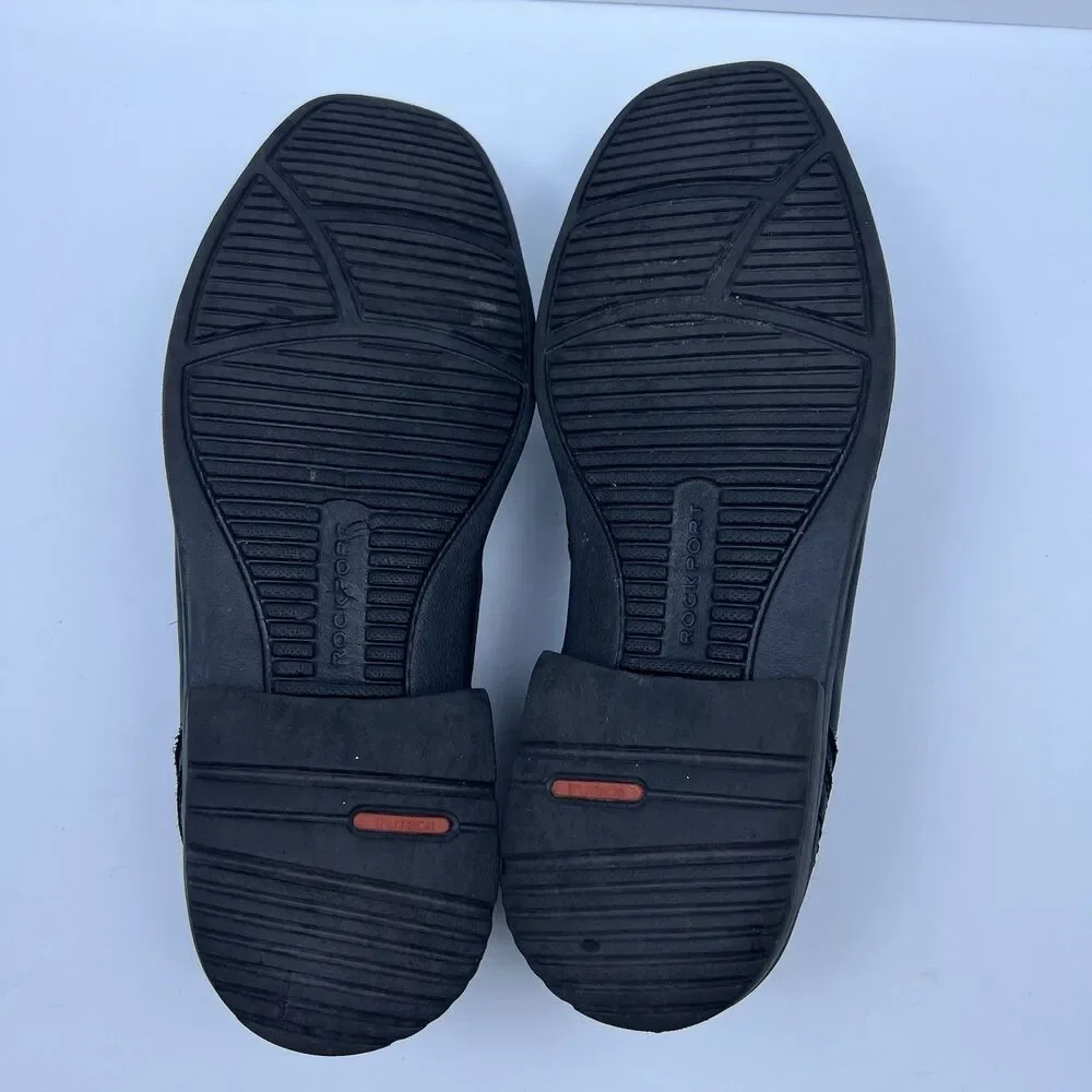 Rockport Style Leader 2 Bike Toe Slip-On Shoes Black A13019 Men's Size 10